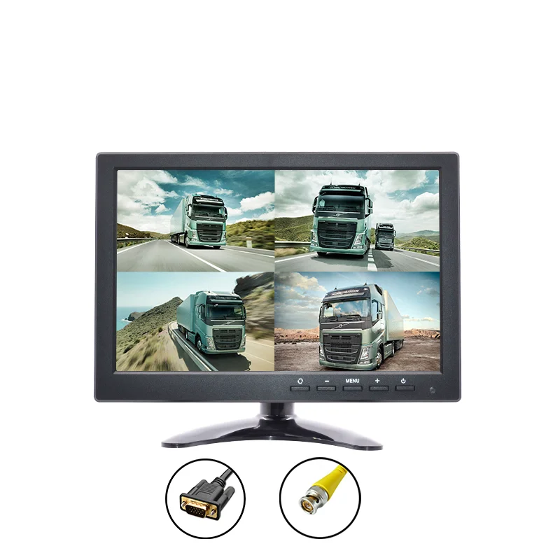 10.1-inch HD Quad-View Monitor Buses Reversing Image Display Screen