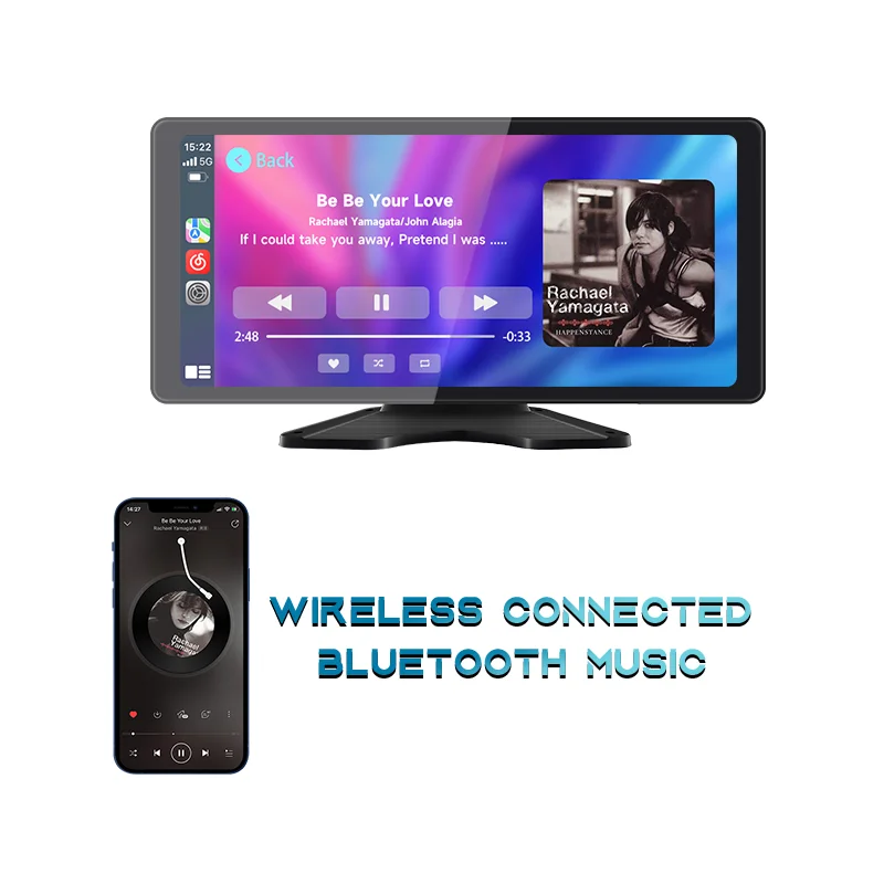 10.36" Wireless Apple Carplay Screen for Car 4K Dash Cam GPS Navigation