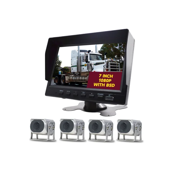 Truck Backup Camera System with 7 Inch Monitor for RV Truck Bus Trailer
