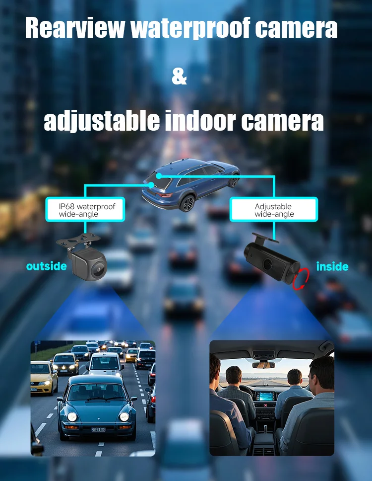 Rearview Waterproof Camera & Adjustable Indoor Camera