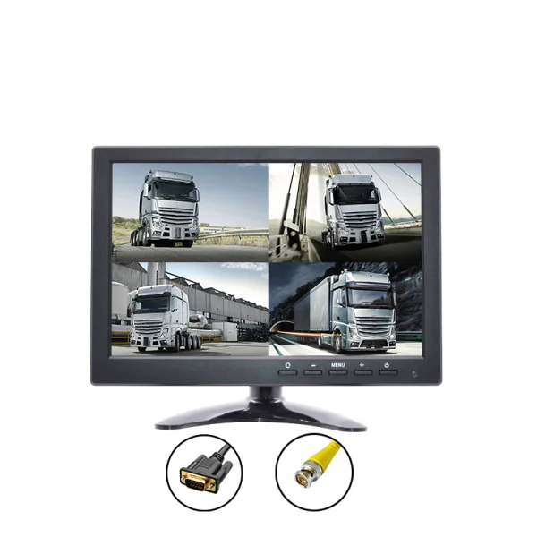 10.1-inch HD Quad-View Monitor Buses Reversing Image Display Screen