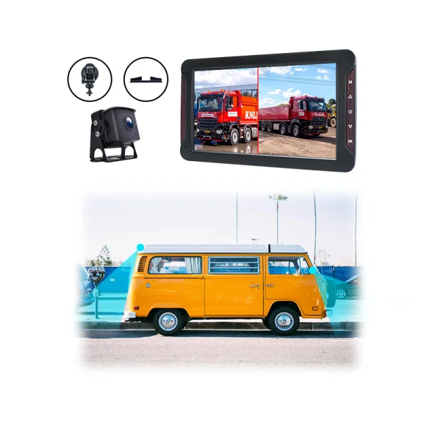 7 Inch Vehicle Truck Backup Camera System 1080P Monitor 2CH AHD IR Night Vision