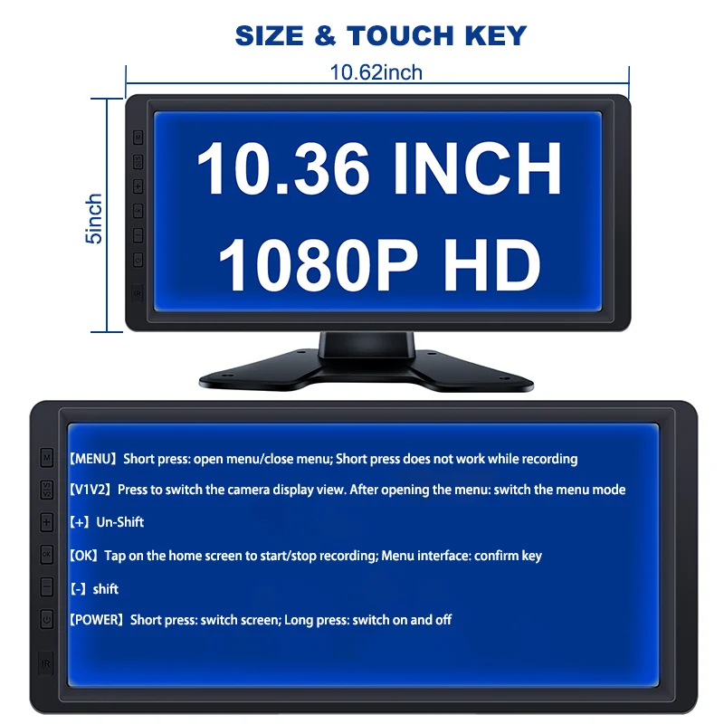 10.36" 4 CH Recorder Vehicle DVR with IP68 Waterproof Nightvision