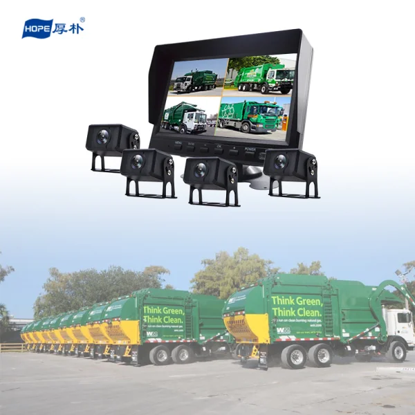7 Inch Quad Split Screen Backup Camera System 4 1080P HD Rear View Cameras