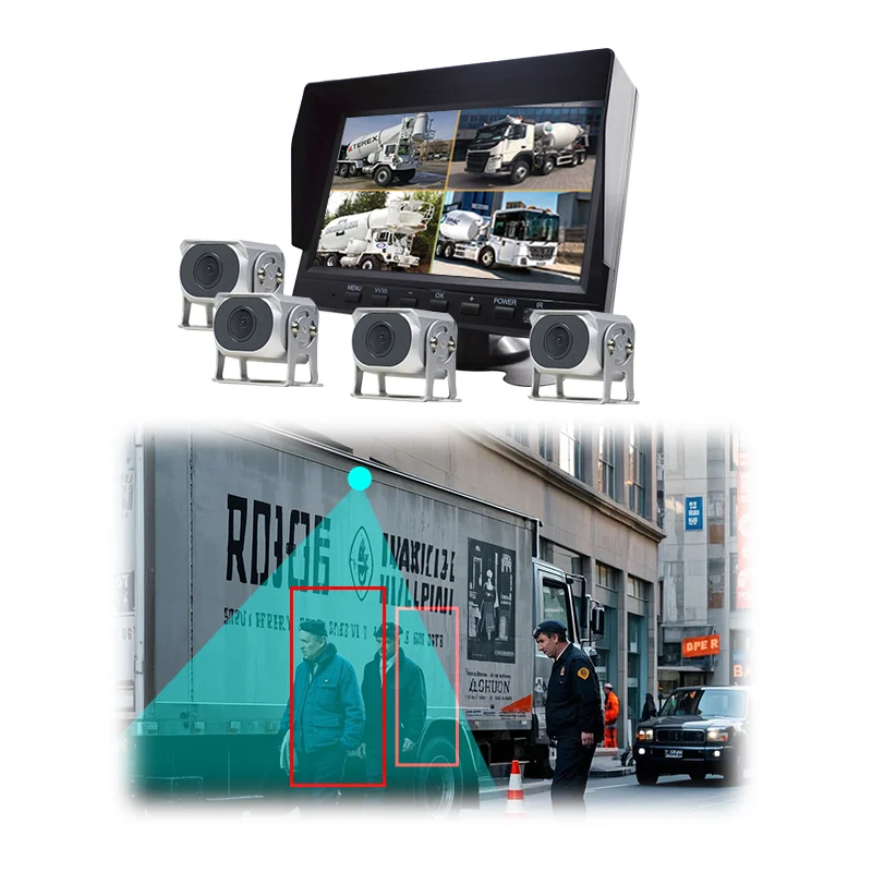 Truck Backup Camera System with 7 Inch Monitor for RV Truck Bus Trailer