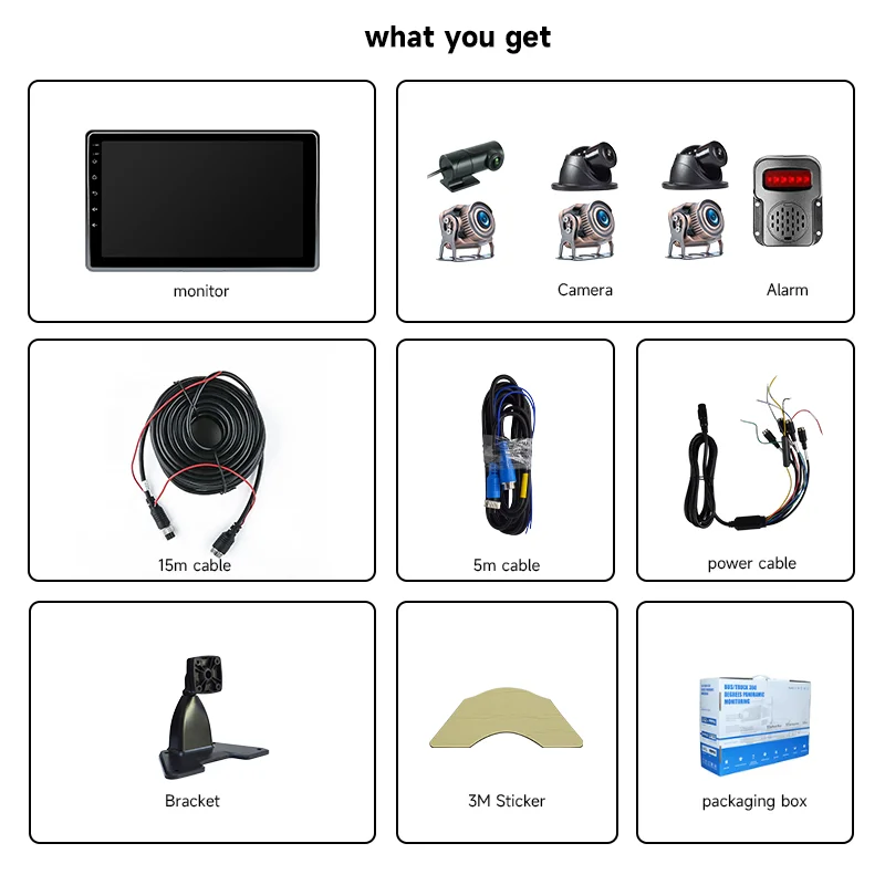 10.1" 6CH DVR with Touch Monitor IP68 Waterproof Night Vision Camera