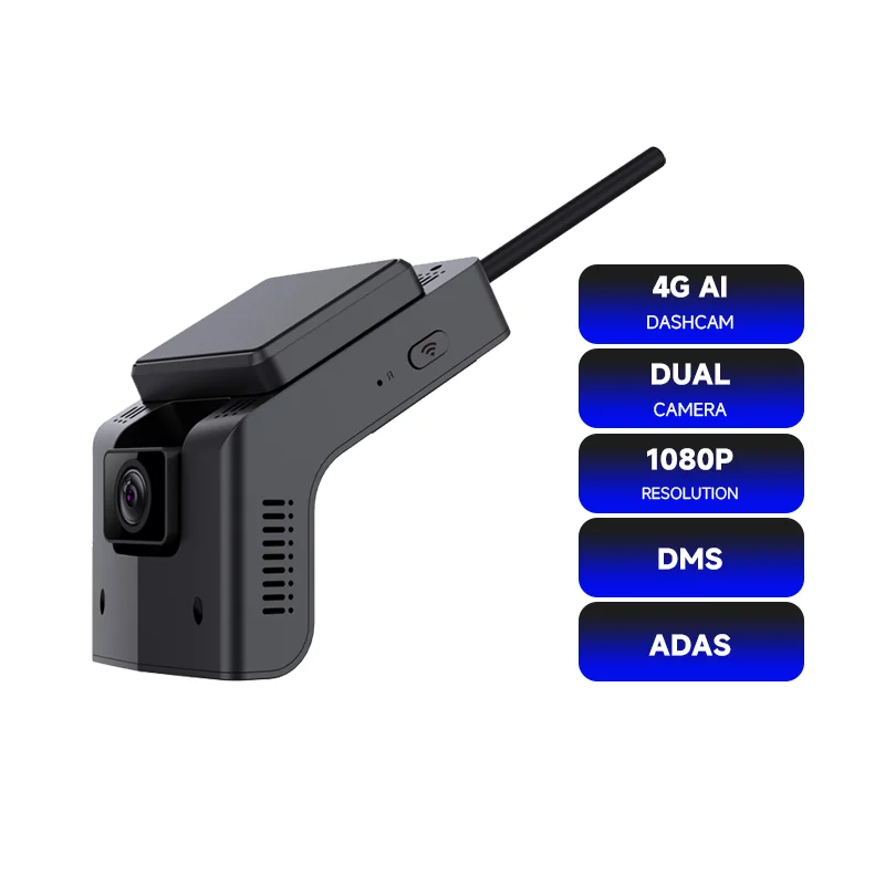 4G AI Dash Cam 2 Channel with ADAS DSM CMS for Taxi Fleet Management