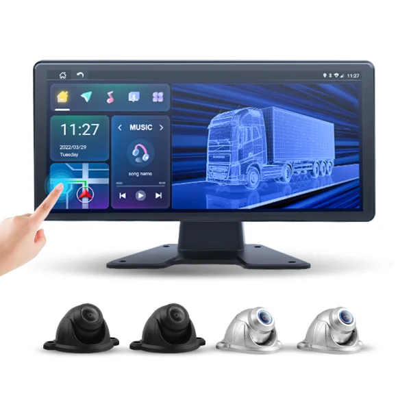 10.36" Android OS Car DVR with 360 Degree Bird View Mini Panoramic Camera