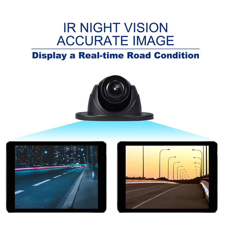 360° Rotatable Rear Front Side HD Backup Camera Universal Clear Night Vision