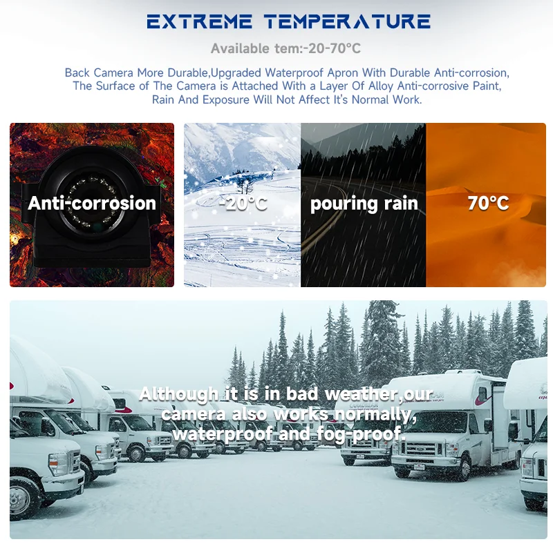 Extreme Temperature
Available Tem: -20-70°C Extreme Temperature
Available Tem: -20-70°C