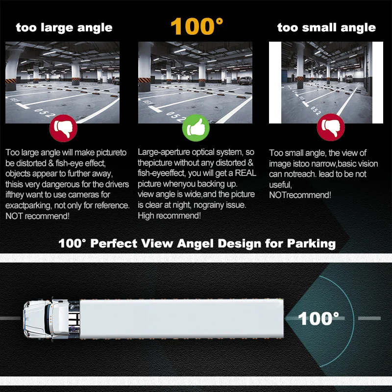 1080P IR Night Vision Rearview Camera Universal Backup Camera
