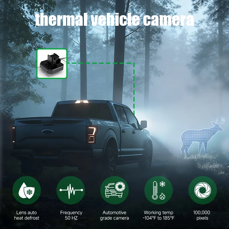 Thermal Night Vision Camera for Car IP69 Waterproof