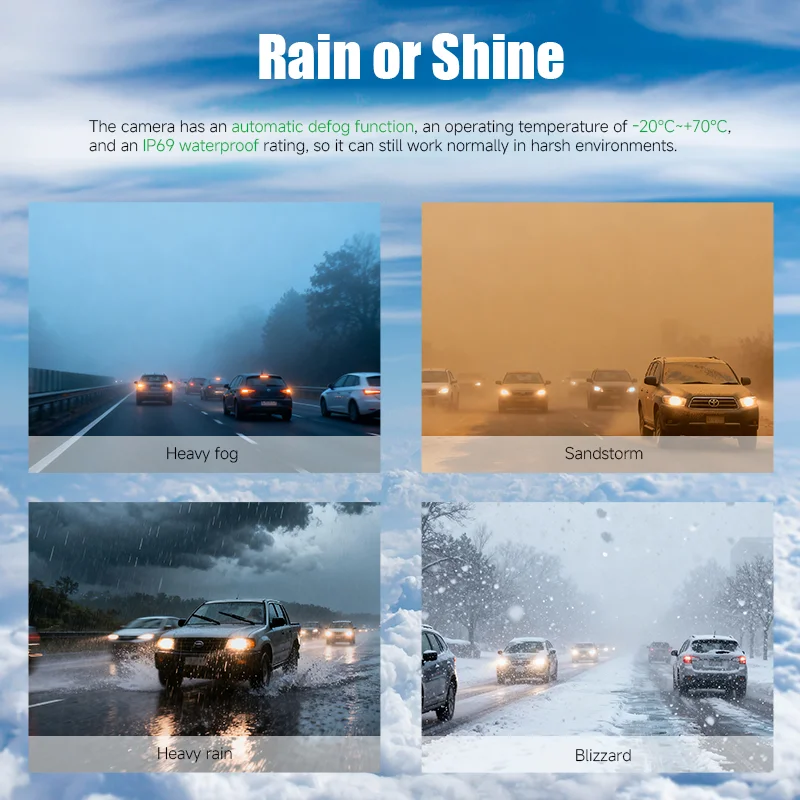 Thermal Night Vision Camera for Car IP69 Waterproof