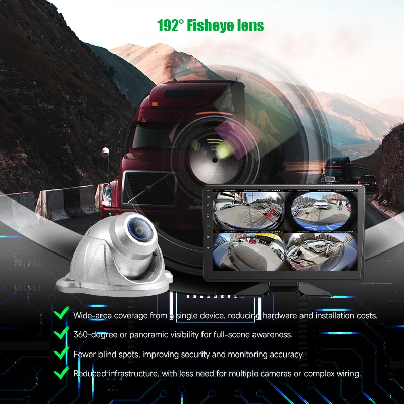 4-Channel 360-degree Around View Truck Blind Spot Monitoring System
