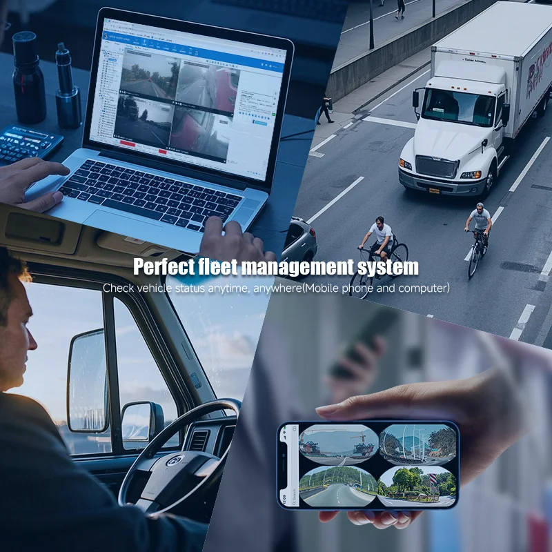 4-Channel 360-degree Around View Truck Blind Spot Monitoring System