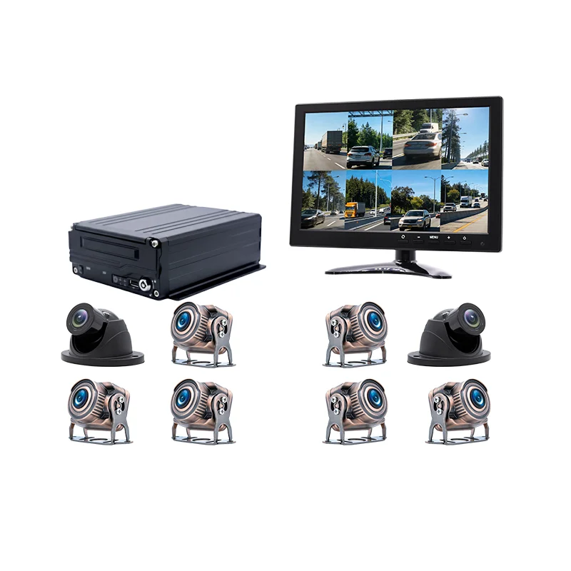 8CH Truck Mobile MDVR 7 Inch Monitor AHD IP68 Waterproof Camera OEM/ODM