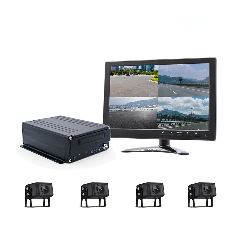 4CH Truck Mobile MDVR 7 Inch Monitor AHD IP68 Waterproof Camera OEM/ODM