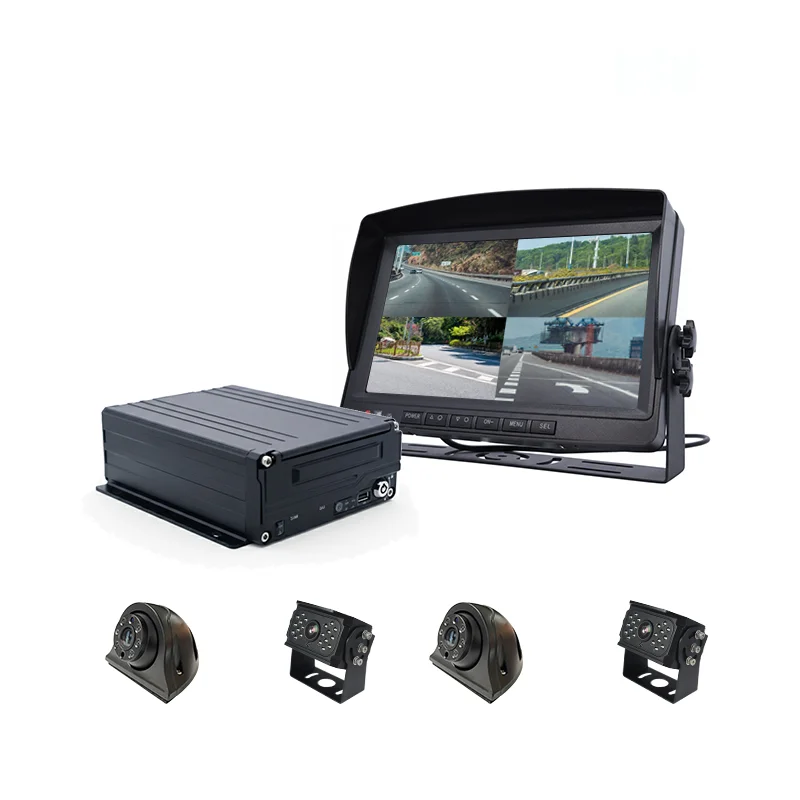 4CH Truck Mobile MDVR 7 Inch Monitor AHD IP68 Waterproof Camera OEM/ODM