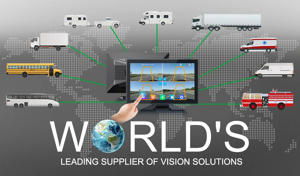 4-Channel Truck Commercial Vehicle DVR with BSD Blind Spot Detection