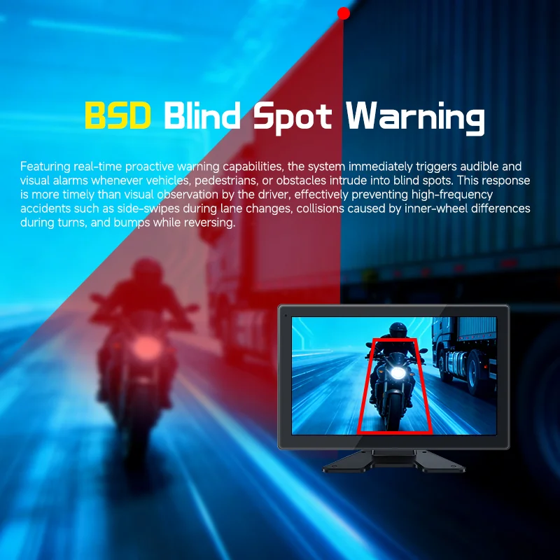 4-Channel Truck Commercial Vehicle DVR with BSD Blind Spot Detection